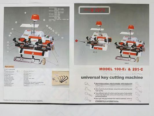 DEFU 100E1 Universal Key Cutting Duplicating Machine Perfetto per porte e chiavi d'auto