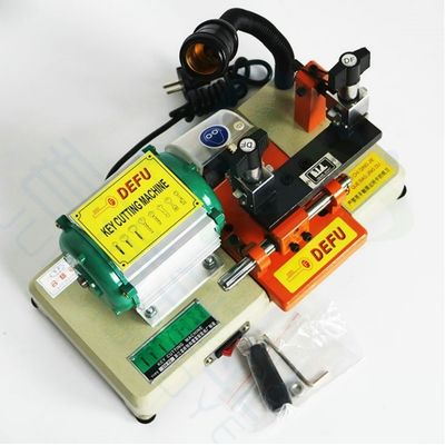 120W Potenza del motore Defu 238RS Macchina di taglio orizzontale per chiavi per materiali ABS e acciaio